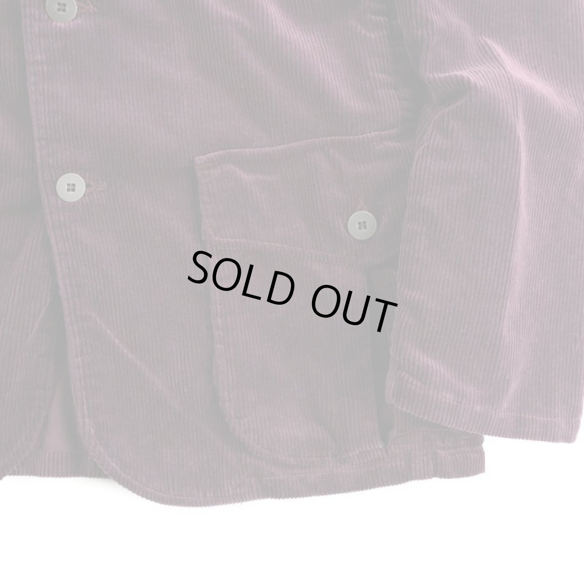 画像4: VARDE77 3 BUTTON  CORDUROY JACKET WINE RED (4)