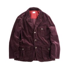 画像1: VARDE77 3 BUTTON  CORDUROY JACKET WINE RED (1)