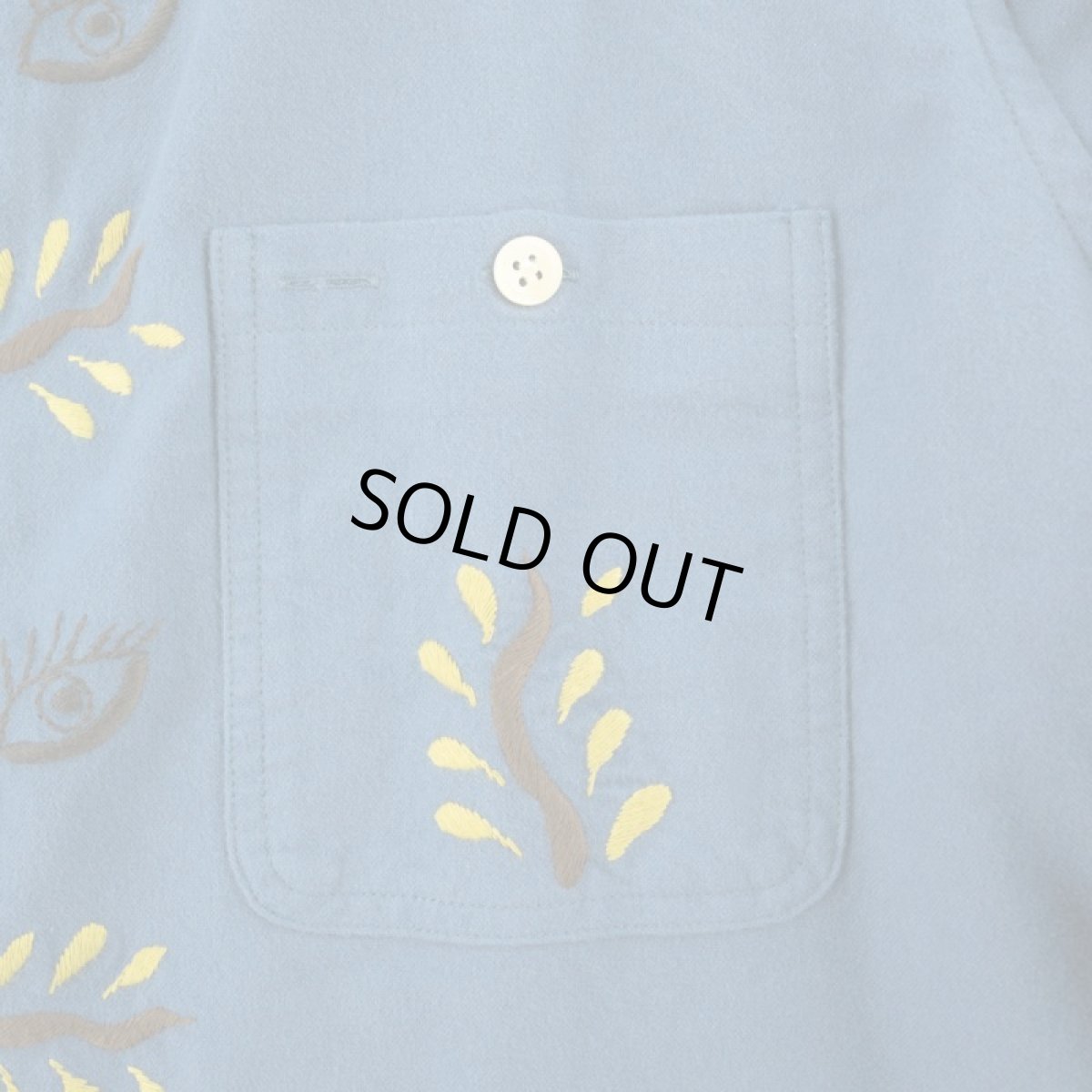 画像4: VARDE77 EYE SOLID FLANNEL SHIRTS BLUE (4)