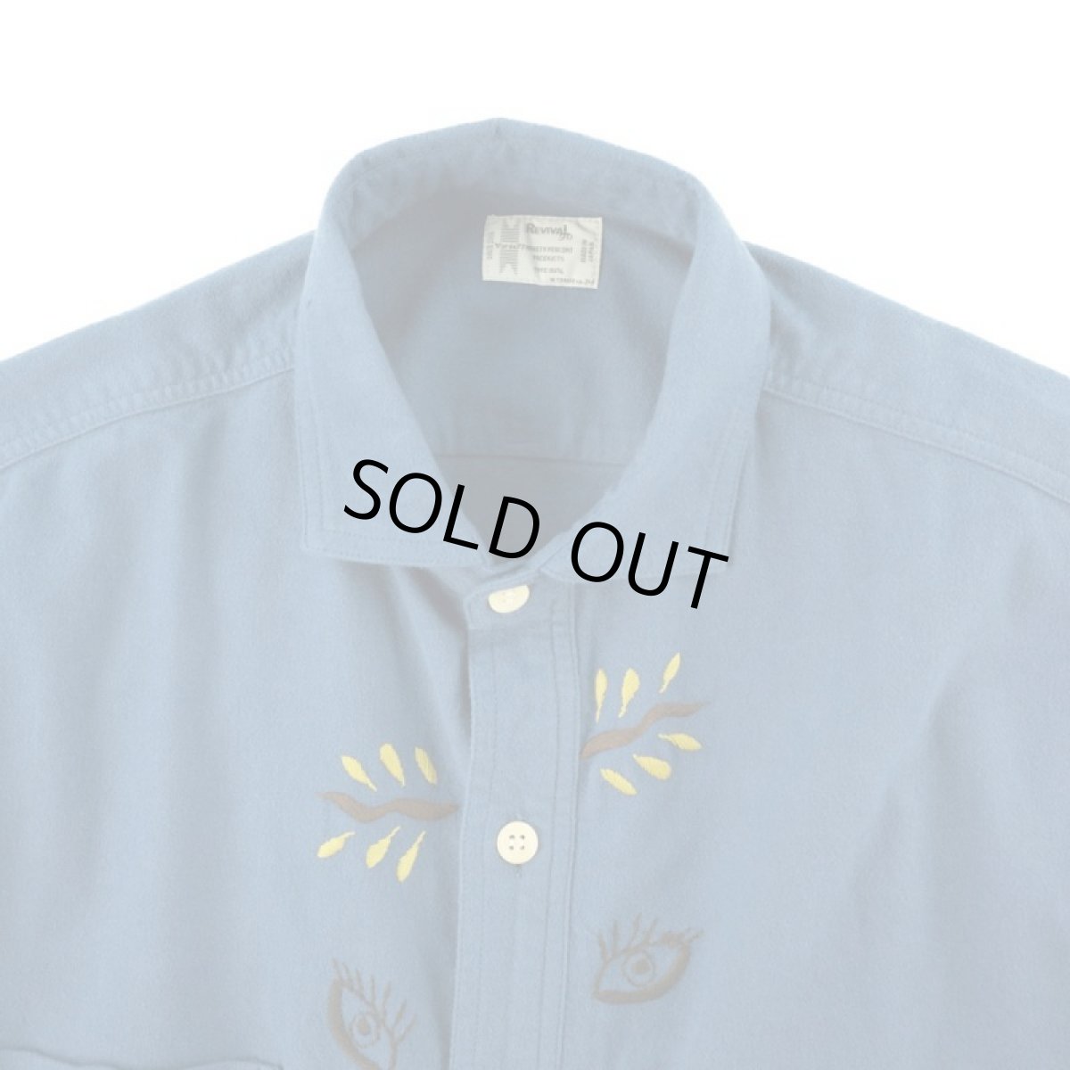 画像2: VARDE77 EYE SOLID FLANNEL SHIRTS BLUE (2)