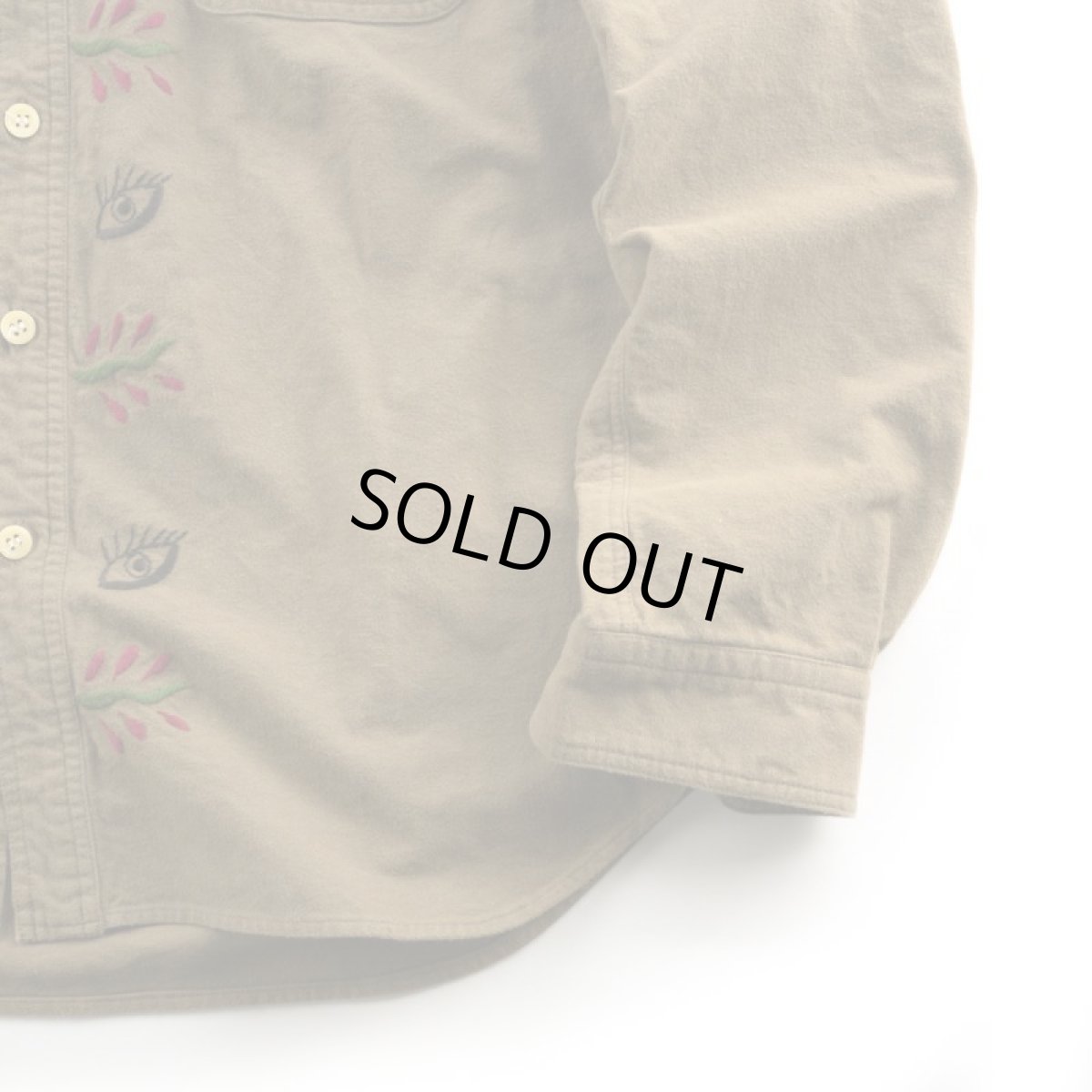 画像4: VARDE77 EYE SOLID FLANNEL SHIRTS BROWN (4)