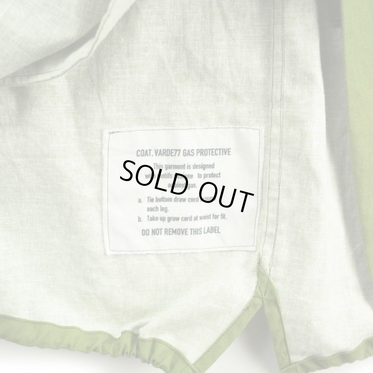 画像4: VARDE77 62' US ARMY VESICANT GAS PROTECTIVE COAT (4)