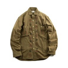 画像1: VARDE77 EYE SOLID FLANNEL SHIRTS BROWN (1)