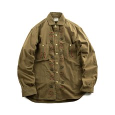 画像1: VARDE77 EYE SOLID FLANNEL SHIRTS BROWN (1)