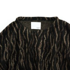 画像2: LEOPARD STRIPE OVERSIZED PULLOVER KNIT (2)