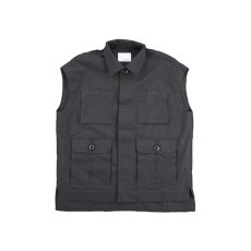 画像1: POCKET BIG VEST　BLACK (1)