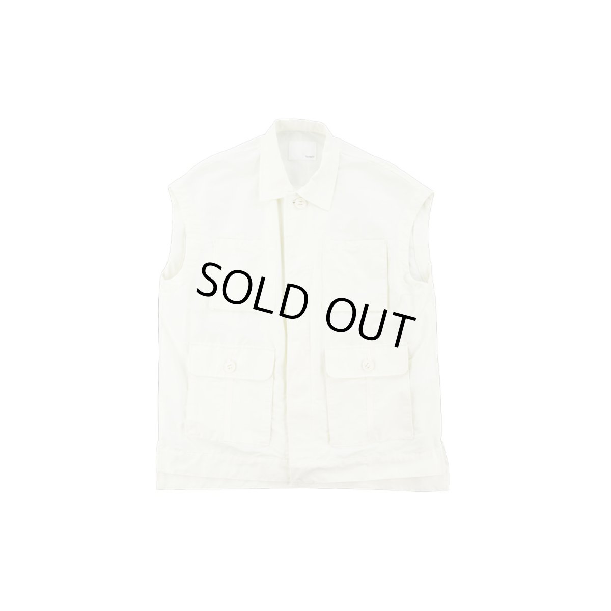 画像1: POCKET BIG VEST WHITE (1)