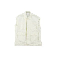 画像1: POCKET BIG VEST WHITE (1)