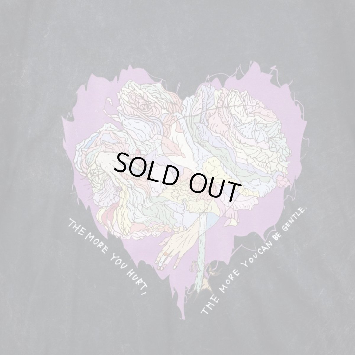 画像3: JUNKIE HEART DYED T-SHIRTS BLACK (3)