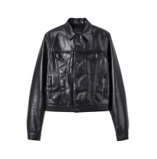 画像1: M A R N I RECYCLING COATING  LEATHER JACKET (1)