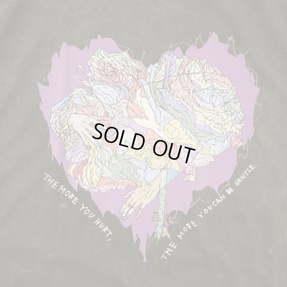 画像2: JUNKIE HEART DYED T-SHIRTS BROWN (2)