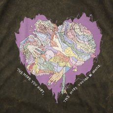 画像2: JUNKIE HEART DYED T-SHIRTS BROWN (2)