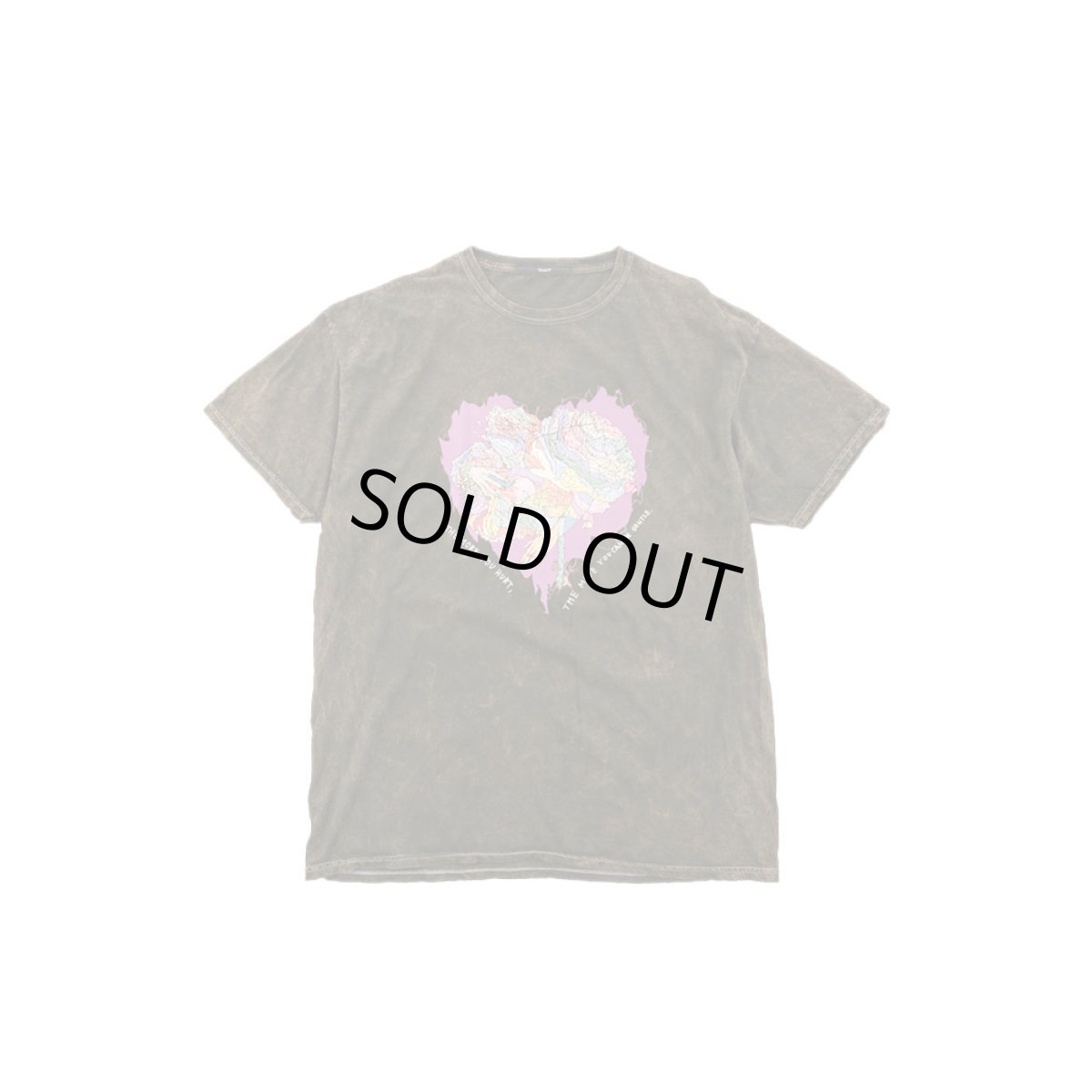 画像1: JUNKIE HEART DYED T-SHIRTS BROWN (1)