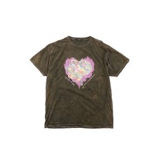 画像1: JUNKIE HEART DYED T-SHIRTS BROWN (1)