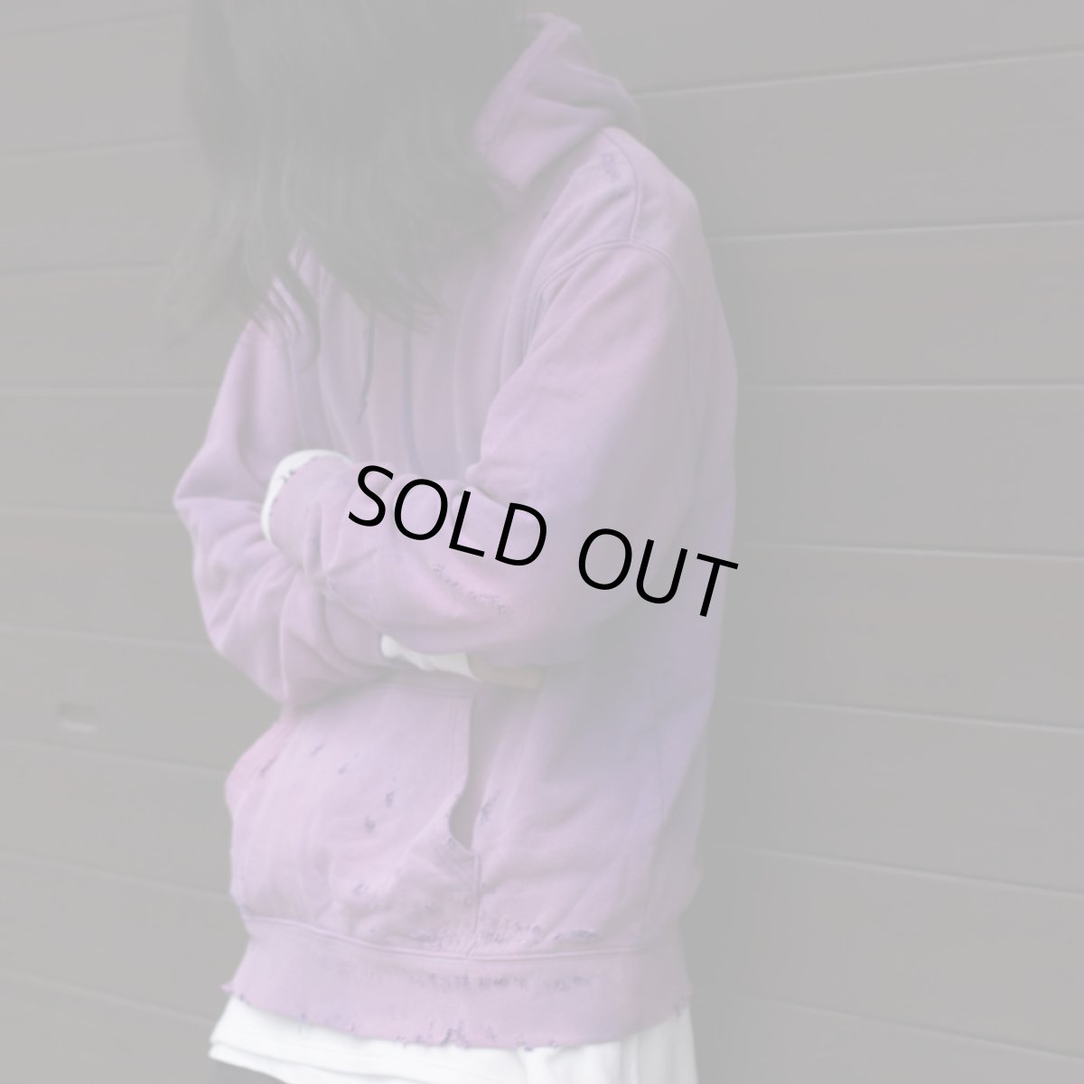 画像2: "劣化" SWEAT PARKA LIMITED PURPLE (2)