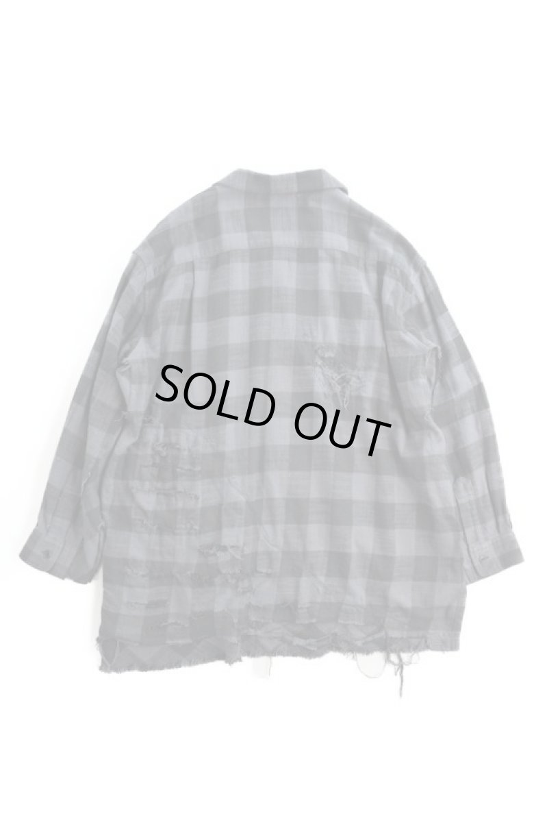 画像6: "傷だらけ" ネルシャツ　BLOCK (6)