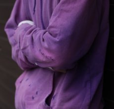 画像3: "劣化" SWEAT PARKA LIMITED PURPLE (3)