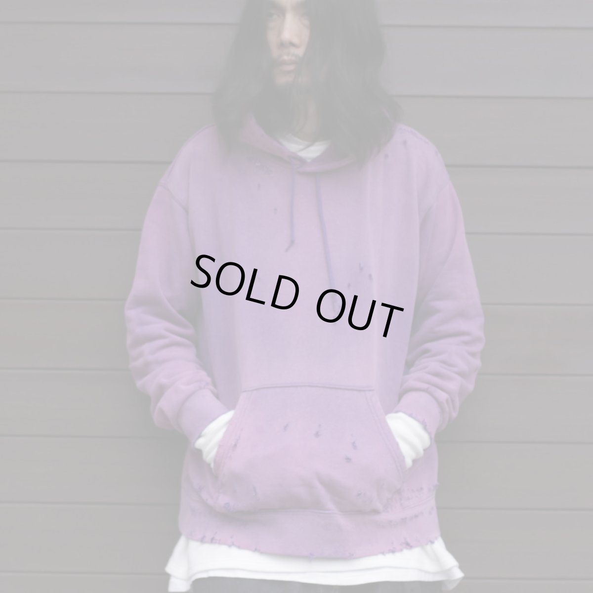 画像1: "劣化" SWEAT PARKA LIMITED PURPLE (1)