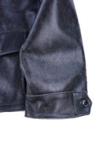 画像5: Crack leather double wide jacket (5)