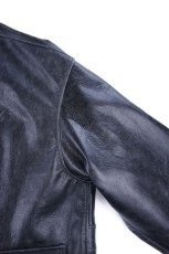 画像6: Crack leather double wide jacket (6)