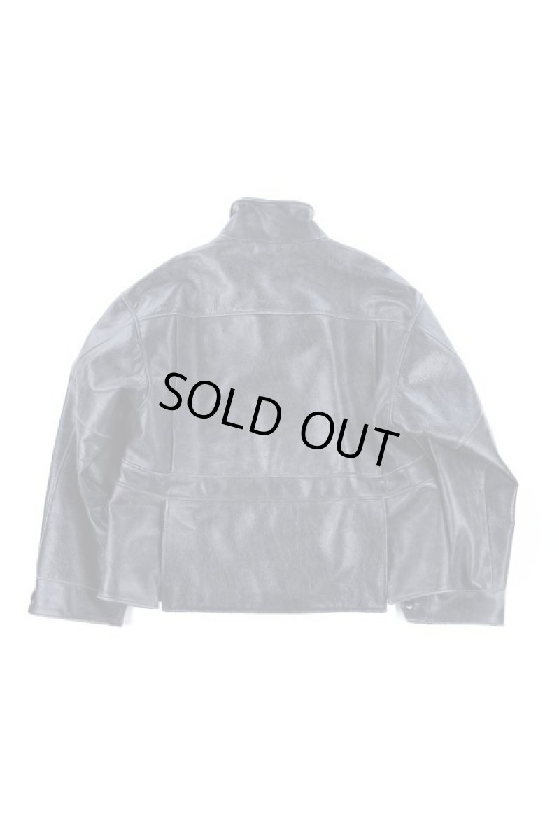 画像8: Crack leather double wide jacket (8)