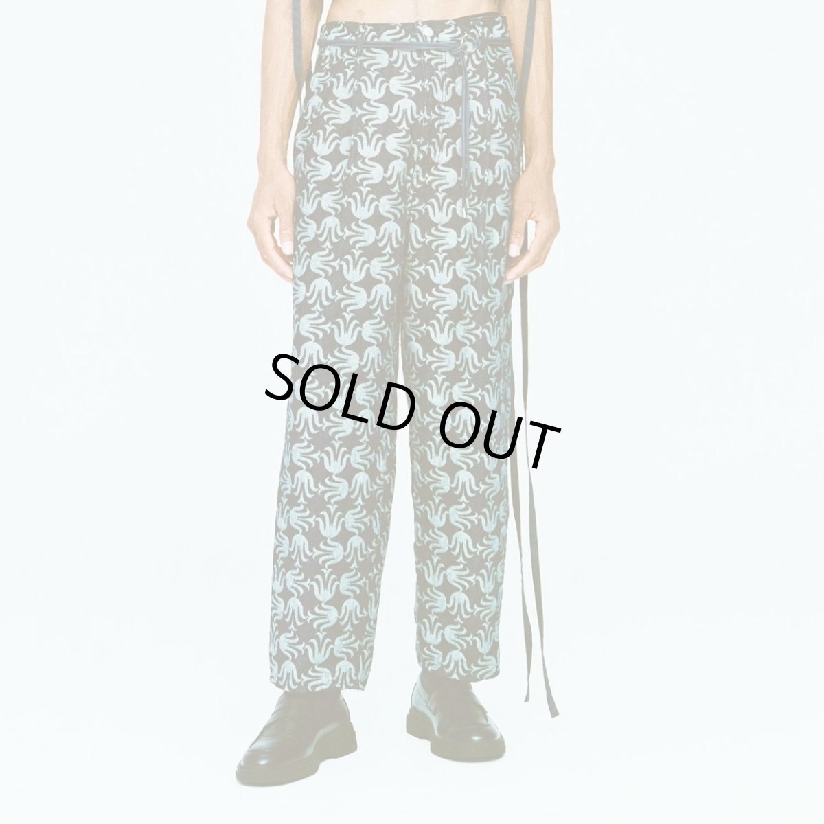 画像3: COGNOMEN JAQUARD DENIM PANTS INDIGO (3)