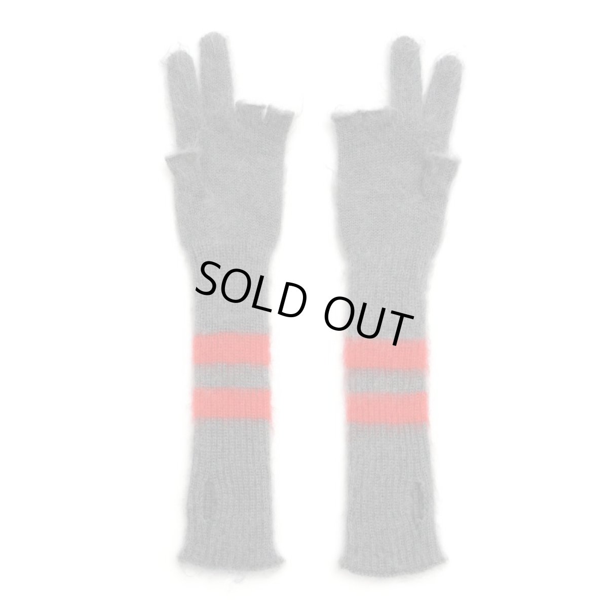 画像1: COGNOMEN PEACE MOHAIR GLOVES　GRAY (1)