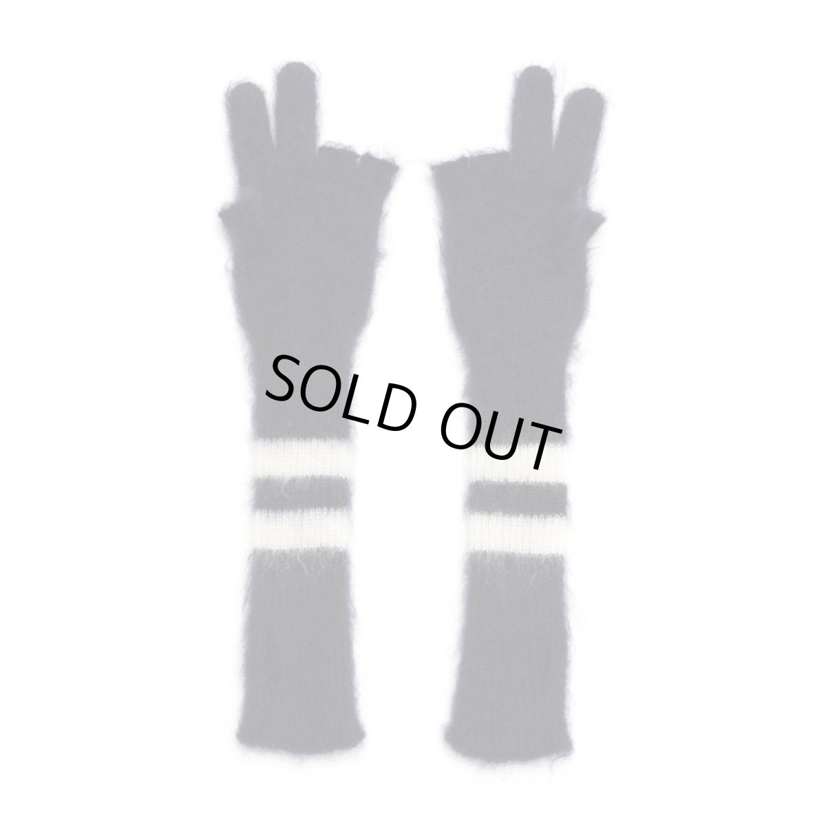 画像1: COGNOMEN PEACE MOHAIR GLOVES　NAVY (1)
