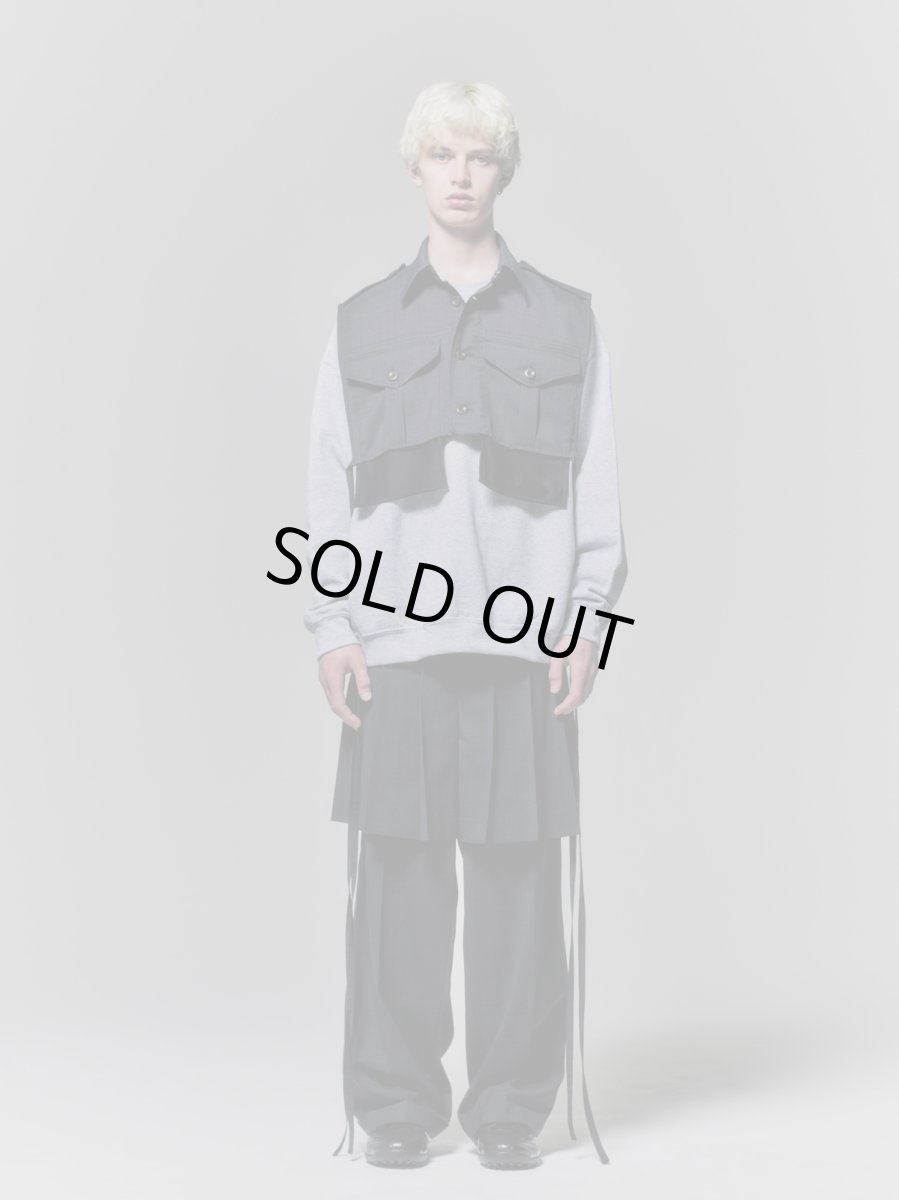 画像3: COGNOMEN  PLEATED LAYERED PANTS　BLACK (3)