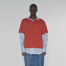 画像1: COGNOMEN UK KNIT POLO RED (1)
