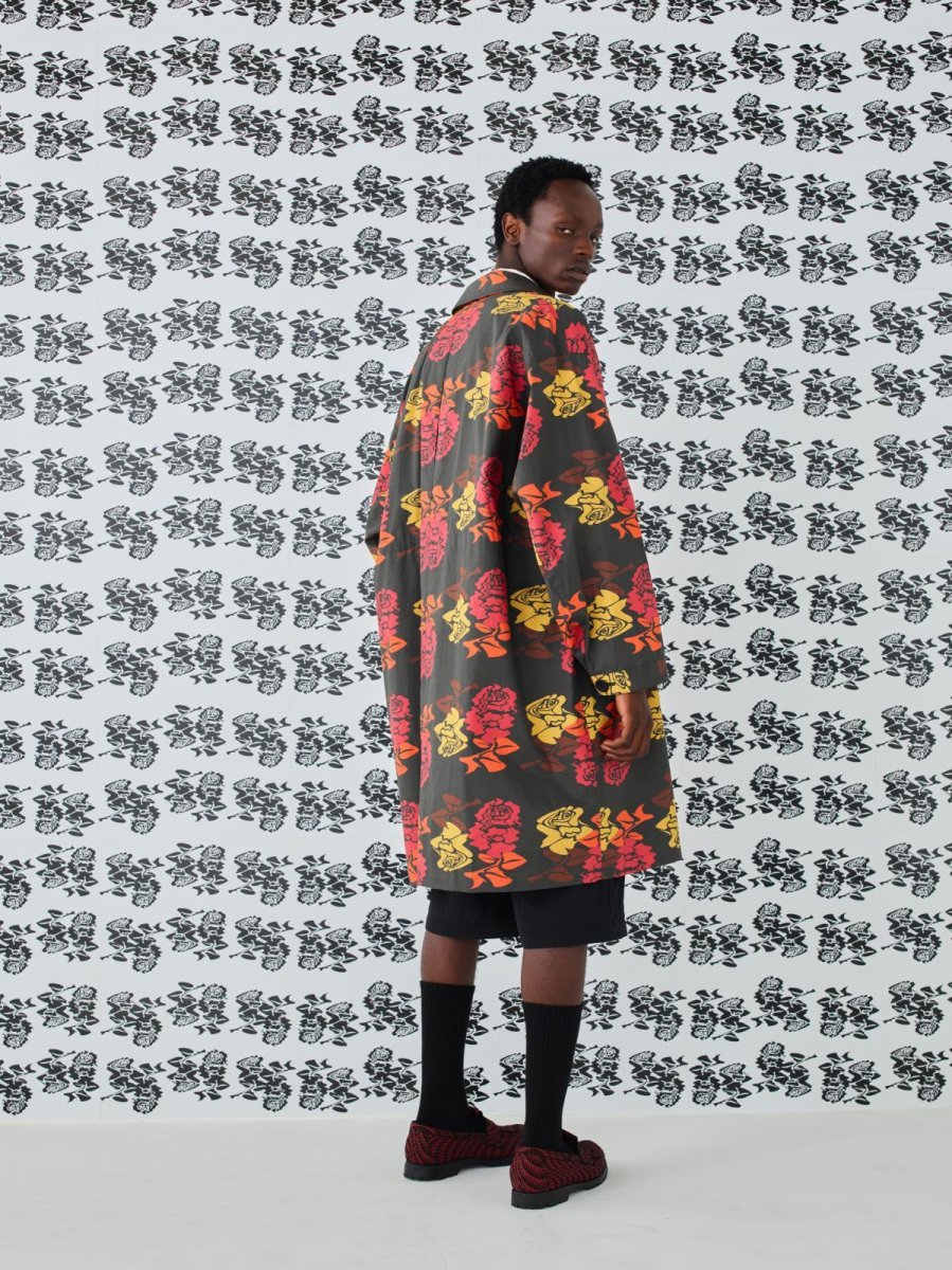 画像4: fantasista rlower coat charcoal orange (4)