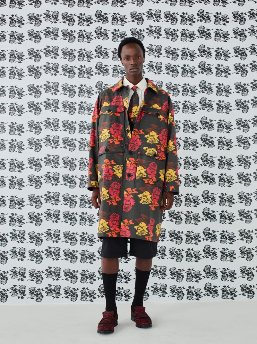 画像3: fantasista rlower coat charcoal orange (3)