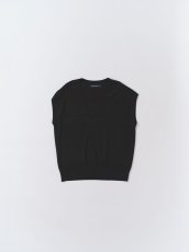 画像3: Colour tone Knit vest Black (3)