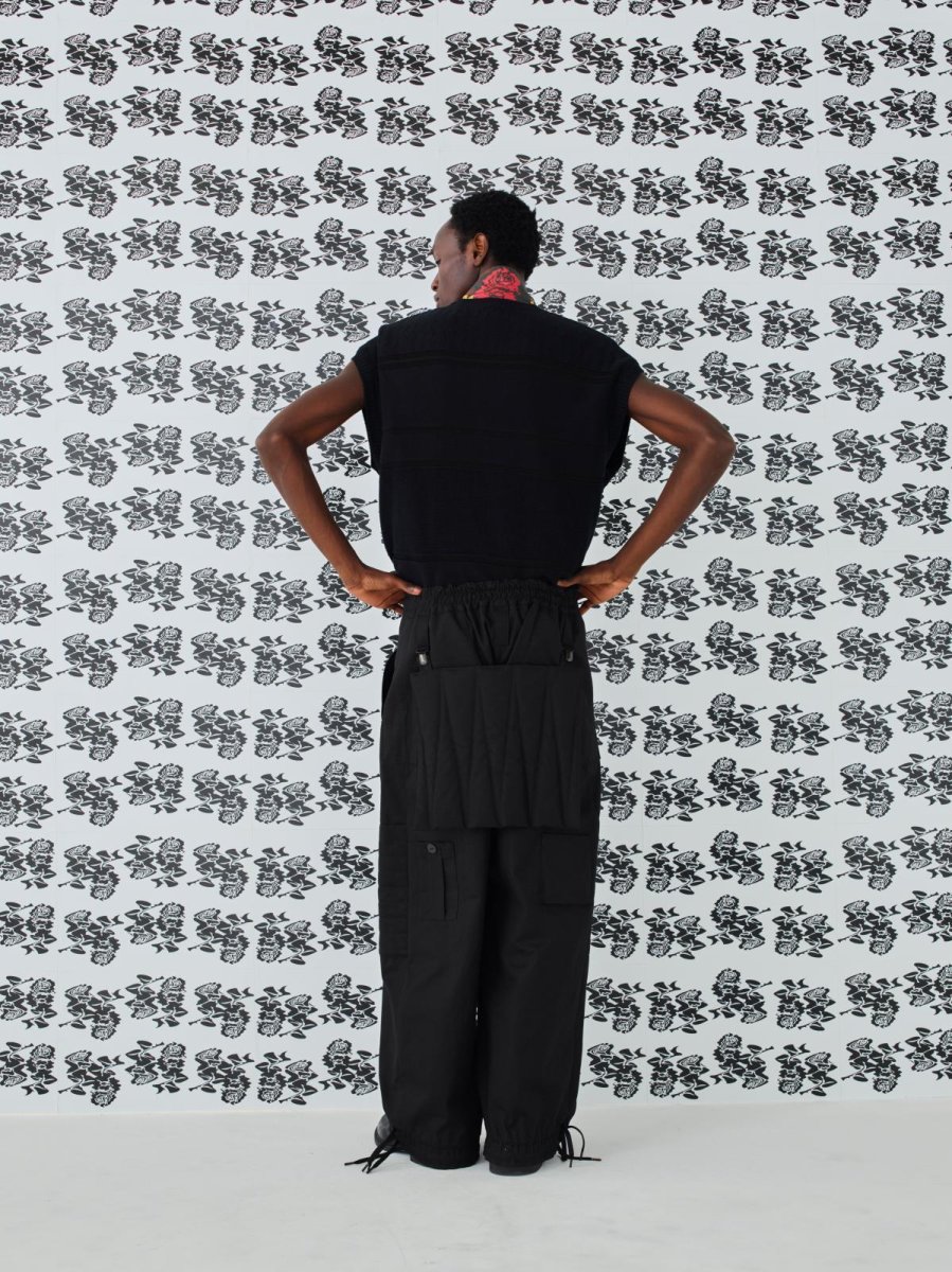 画像2: Colour tone Knit vest Black (2)
