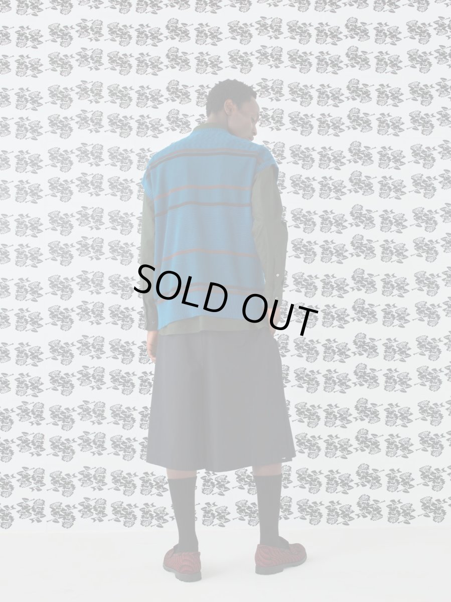 画像2: Colour tone Knit vest Blue (2)