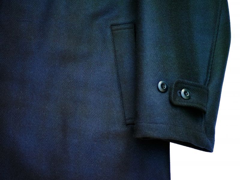 ts(s) Almost Solid Plaid Wool*Nylon Melton Cloth Fireman Coat 