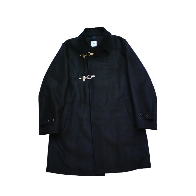 ts(s) Almost Solid Plaid Wool*Nylon Melton Cloth Fireman Coat 