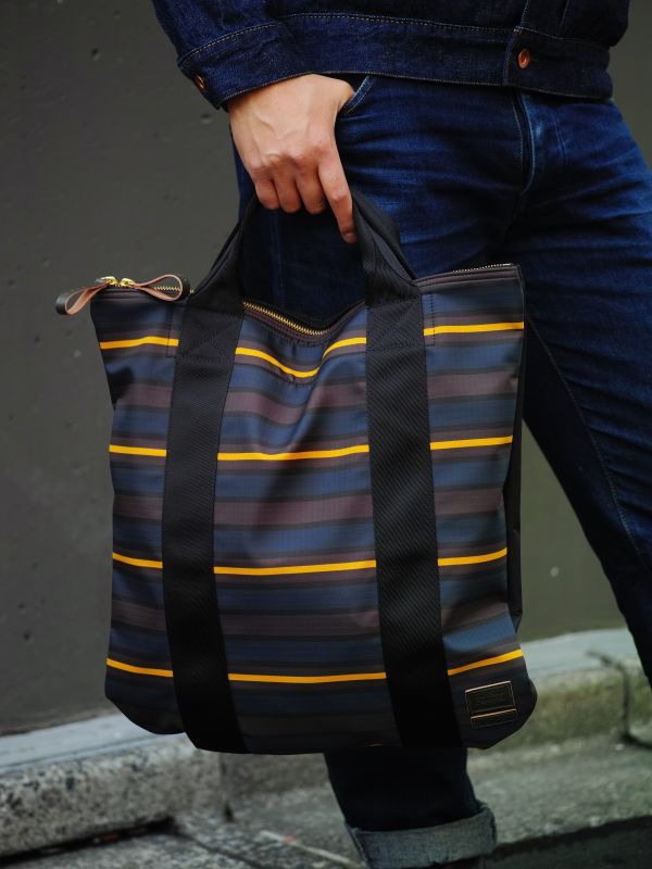 M A R N I PORTER 2WAY BAG NAVY