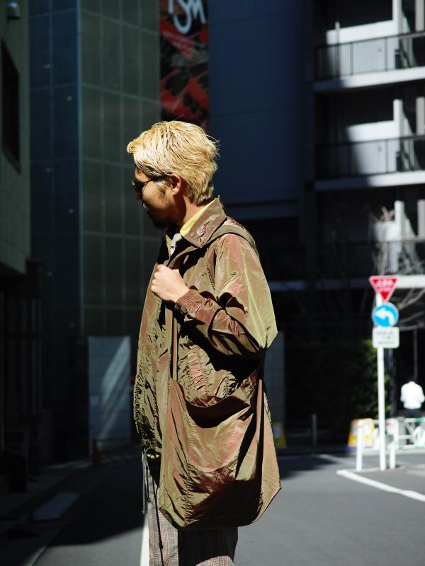 ts(s) Super Iridescent Nylon*Polyester Taffeta Cloth Coach Jacket 